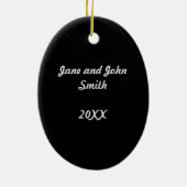 Onze eerste kerstfotoversiering keramisch ornament (Achterkant)