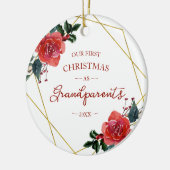 Onze eerste kerstgrootouders 2020 keramisch ornament (Links)