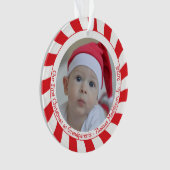 Onze eerste kerstgrootouders Candy Cane Foto Ornament (voorkant)
