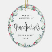 Onze eerste kerstgrootouders, Foto Keepomwille Keramisch Ornament (Links)