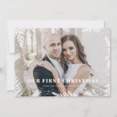 Onze eerste kerstkaart met kerstmis Pas getrouwd (Voorkant)