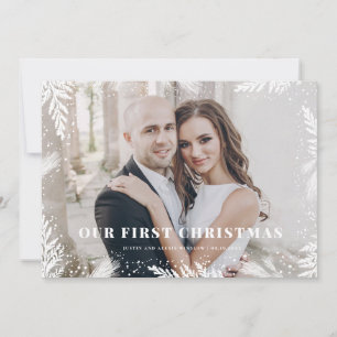 Onze eerste kerstkaart met kerstmis Pas getrouwd