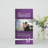 Onze eerste kerstkaarten feestdagenkaart (Staand voorkant)