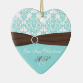 Onze eerste kerstkeepaardse versiering keramisch ornament (Rechts)