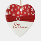 Onze eerste kerstkeepaardse versiering keramisch ornament (Rechts)