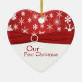 Onze eerste kerstkeepaardse versiering keramisch ornament (Voorkant)