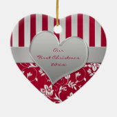 Onze eerste kerstkeepaardse versiering keramisch ornament (Achterkant)