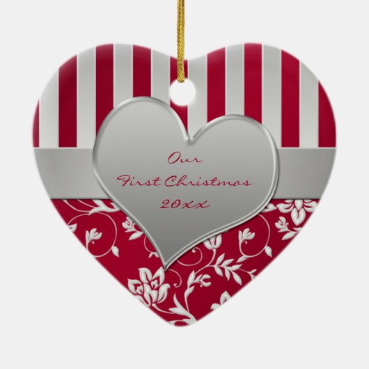 Onze eerste kerstkeepaardse versiering keramisch ornament (Achterkant)