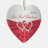 Onze eerste kerstkeepaardse versiering keramisch ornament (Rechts)