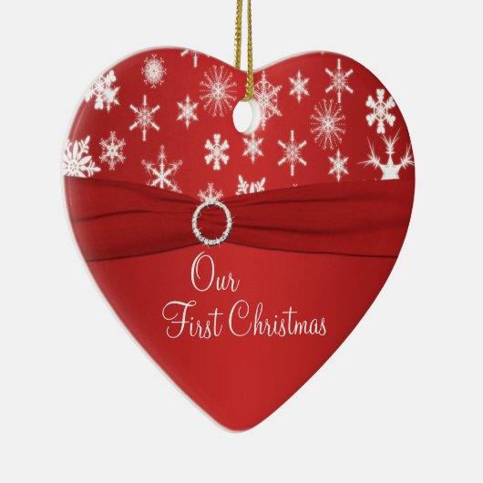 Onze eerste kerstkeepaardse versiering keramisch ornament (Rechts)
