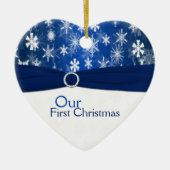 Onze eerste kerstkeepaardse versiering keramisch ornament (Voorkant)