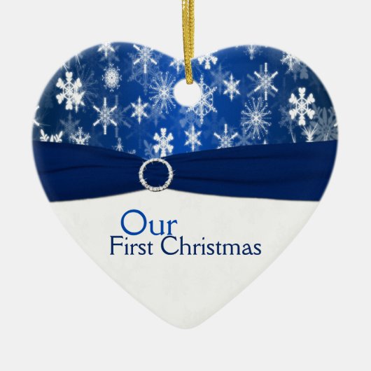 Onze eerste kerstkeepaardse versiering keramisch ornament (Voorkant)