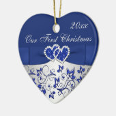 Onze eerste kerstkeepaardse versiering keramisch ornament (Links)