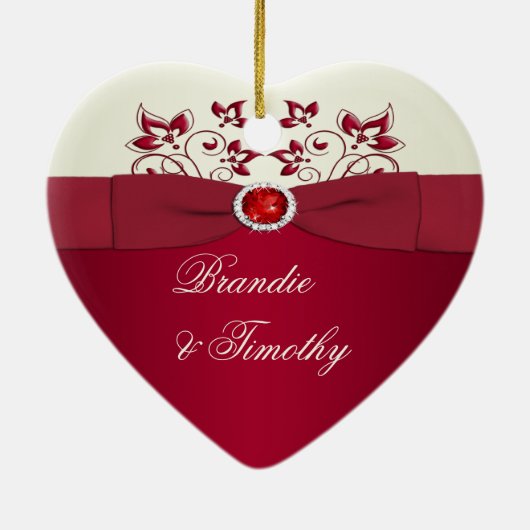 Onze eerste kerstkeepaardse versiering keramisch ornament (Achterkant)