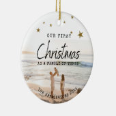 Onze eerste kerstkeramische versiering keramisch ornament (Rechts)