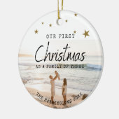 Onze eerste kerstkeramische versiering keramisch ornament (Links)