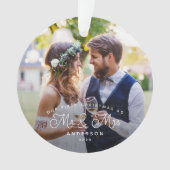 Onze eerste kerstman en Mrs Wedding Foto Ornament (voorkant)