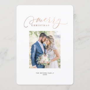 Onze eerste kerstman Mr. & Mrs Holiday-fotokaart Kaart