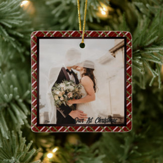 Onze eerste Kerstmis, aangepaste foto Keramisch Ornament