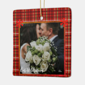 Onze eerste Kerstmis, aangepaste foto Keramisch Ornament (Links)