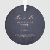 Onze eerste Kerstmis als de heer en mevrouw newlyw Ornament (achterkant)