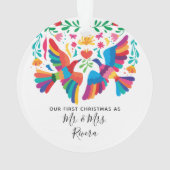 Onze eerste Kerstmis als de heer en mevrouw. Ornament (achterkant)