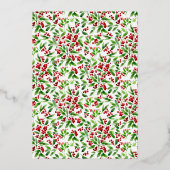 Onze Eerste Kerstmis als Getrouwd Paar Script Foto Folie Feestdagenkaart (Achterkant)