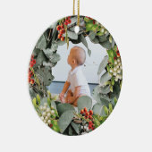 Onze eerste Kerstmis als grootouders Foto Keramisch Ornament (Rechts)