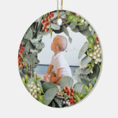 Onze eerste Kerstmis als grootouders Foto Keramisch Ornament (Links)