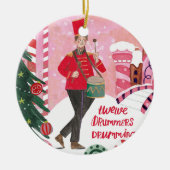 Onze eerste Kerstmis als grootouders Foto Keramisch Ornament (Voorkant)