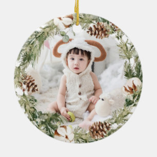 Onze eerste Kerstmis als grootouders Joy Foto Keramisch Ornament
