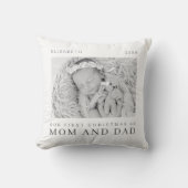 Onze eerste Kerstmis als mama en papa Modern Chic Kussen (Voorkant)