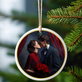 Onze Eerste Kerstmis als man en vrouw Keramisch Ornament