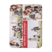 Onze eerste Kerstmis als Mr. en Mrs. Foto Kerstmis Magneet (Verticaal)