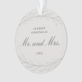 Onze eerste Kerstmis als Mr. en Mrs. Foto Ornament (voorkant)