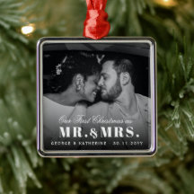 Onze eerste Kerstmis als Mr en Mrs Wedding Foto