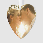 Onze eerste Kerstmis als Mr en Mrs Wedding Foto Ornament (voorkant)