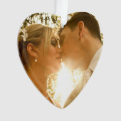 Onze eerste Kerstmis als Mr en Mrs Wedding Foto Ornament (voorkant)