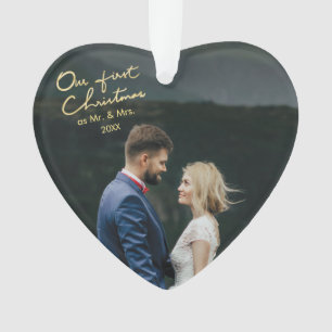 Onze eerste Kerstmis als Mr & Mrs Heart. Ornament