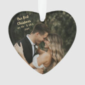 Onze eerste Kerstmis als Mr & Mrs Heart. Ornament (voorkant)