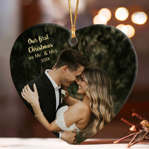 Onze eerste Kerstmis als Mr & Mrs Heart. Ornament