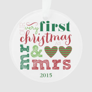 Onze eerste Kerstmis als Mr & Mrs Ornament