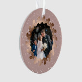 Onze eerste Kerstmis als Mr. & Mrs trouwfoto Ornament (voorkant)