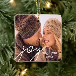 Onze eerste Kerstmis Betrokken Joy Gift Keramisch Ornament