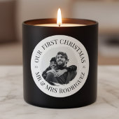 Onze Eerste Kerstmis – Dhr. en mw. Rond Stickerfot Ronde Sticker