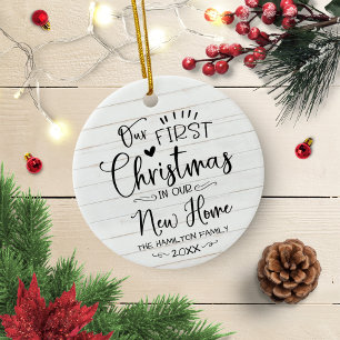 Onze Eerste Kerstmis In Ons Nieuwe Boerderijhuis Keramisch Ornament