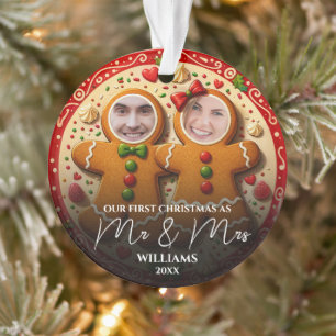 Onze Eerste Kerstmis Mijnheer & Mevrouw Plezierige Ornament