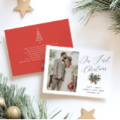 Onze eerste Kerstmis | Modern Script Pas getrouwd  Feestdagenkaart