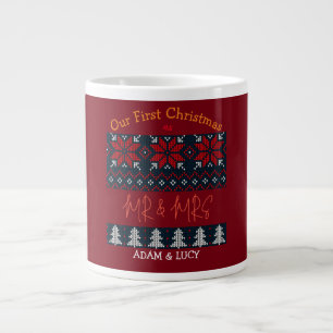 Onze eerste Kerstmis, Mr. en Mrs. /Couple newlywed Extra Grote Beker