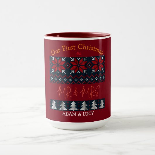 Onze eerste Kerstmis, Mr. en Mrs. /Couple newlywed Mok (Midden)